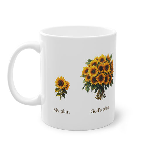 EU - "My plan vs. God's plan" Sunflower Coffee Cup