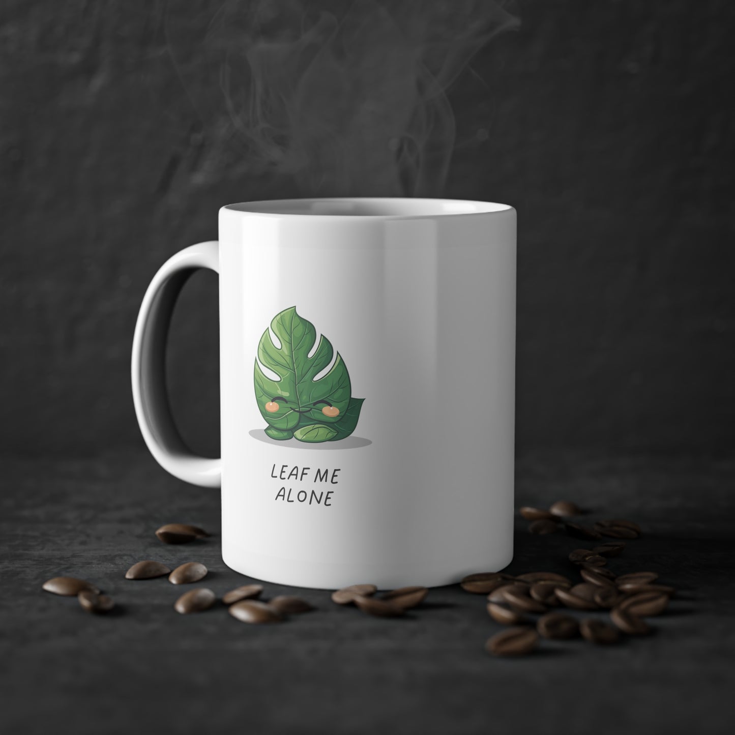 "Leaf me alone" Kaffeetasse - Monstera Version
