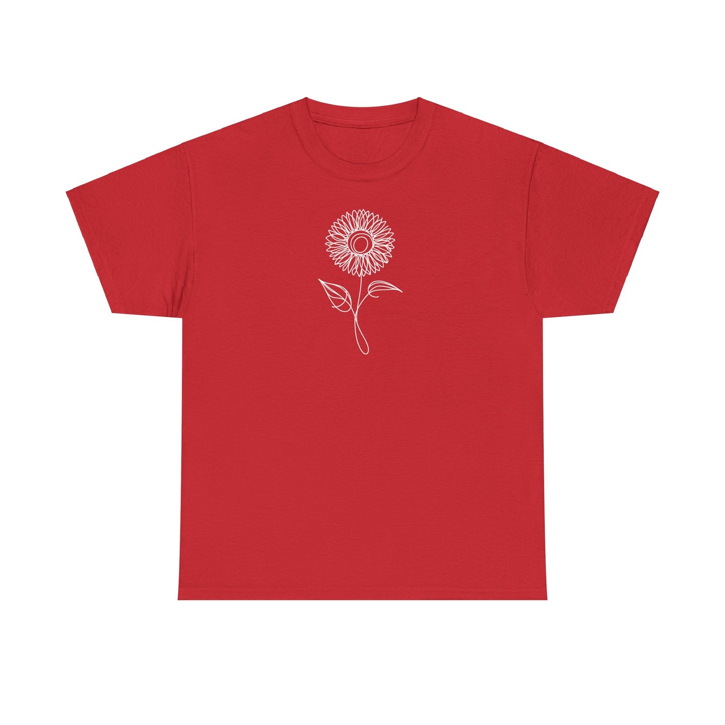 EU - Sunflower Line Drawing - "The Continuous Sunflower" | unisex T-Shirt