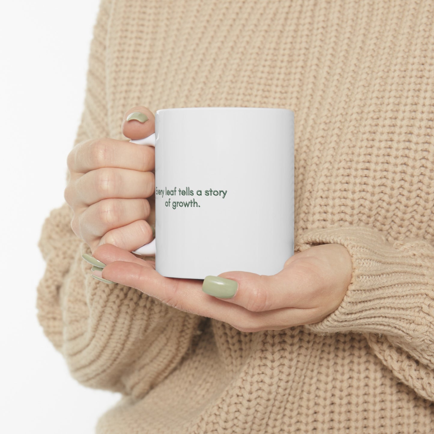 "Every leaf tells a story of growth." | Coffee Mug