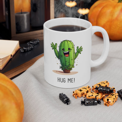 "Hug Me" Cactus Coffee Mug