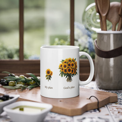 EU - "My plan vs. God's plan" Sunflower Coffee Cup
