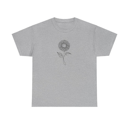 Sunflower Line Drawing - "The Continuous Sunflower" | unisex Shirt