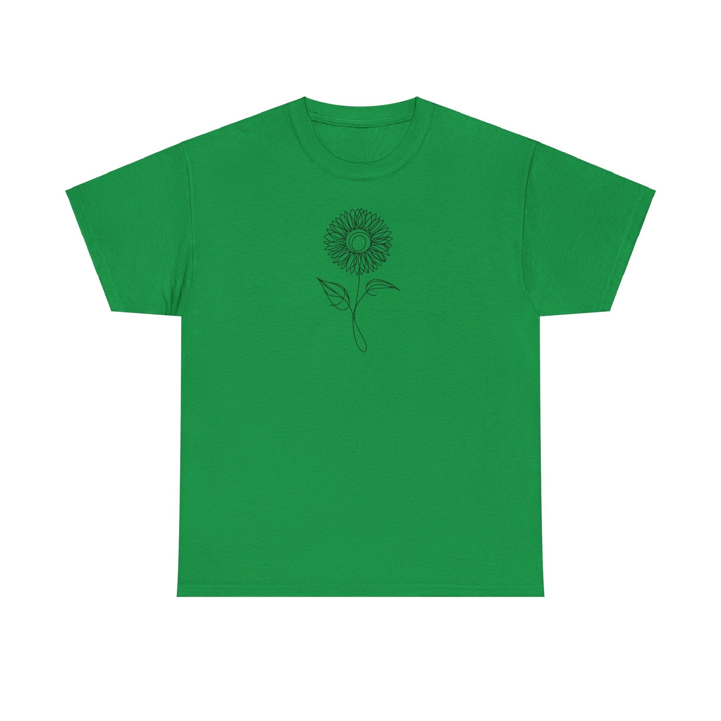 EU - Sunflower Line Drawing - "The Continuous Sunflower" | unisex T-Shirt