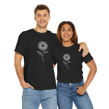 Sunflower Line Drawing - "The Continuous Sunflower" | unisex Shirt