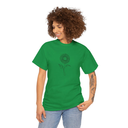 Sunflower Line Drawing - "The Continuous Sunflower" | unisex Shirt