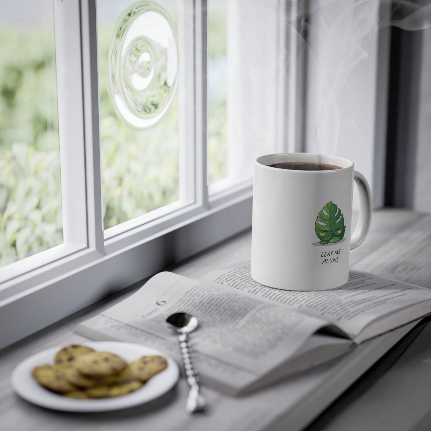 EU - "Leaf me alone" Coffee Cup - Monstera Version