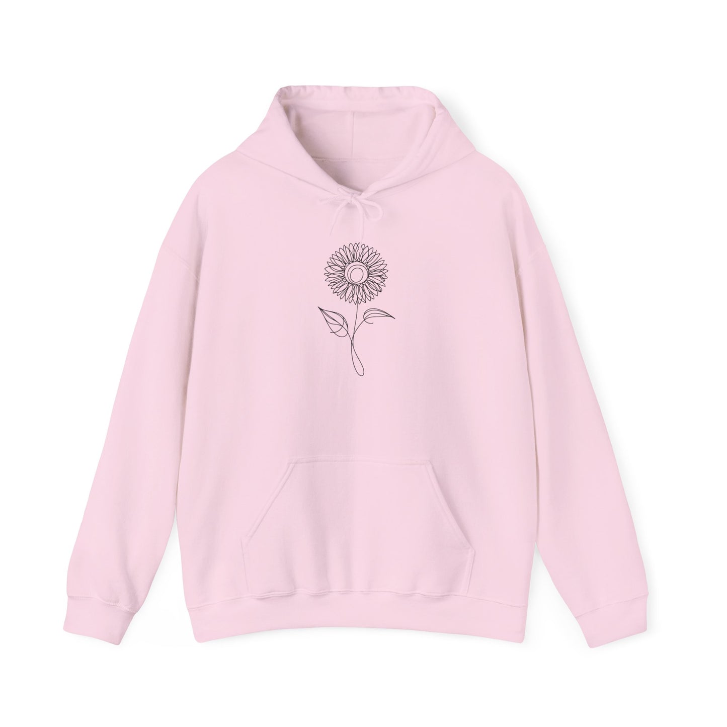 EU - Sunflower Line Drawing - "The Continuous Sunflower" | unisex Hoodie
