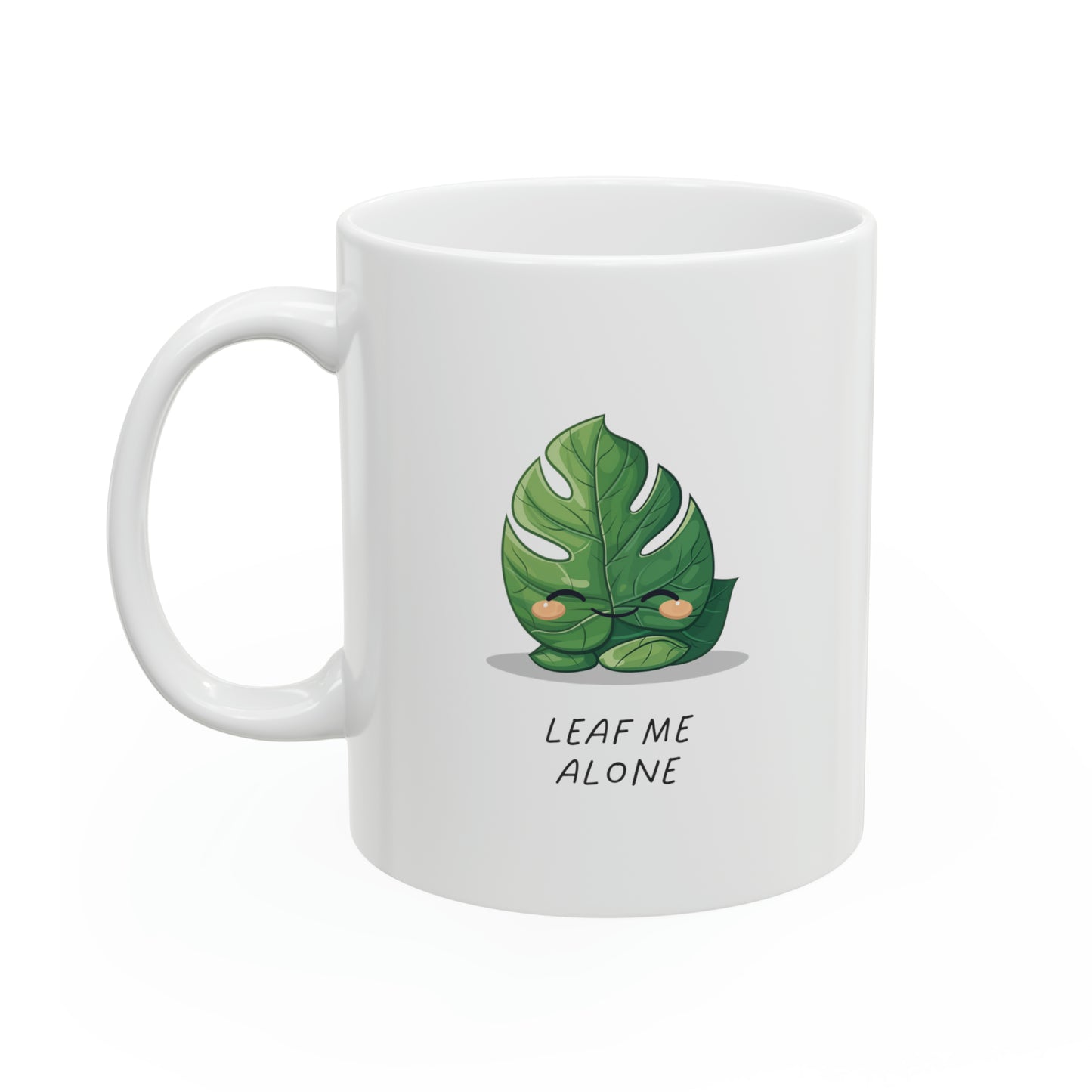 "Leaf me alone" Coffee Mug - Monstera Version