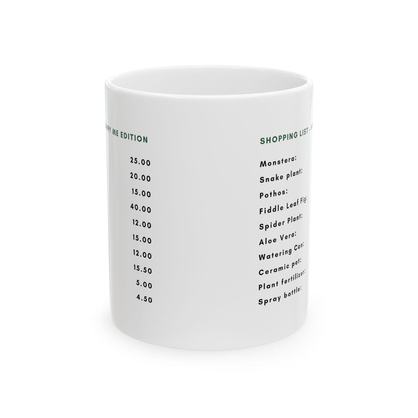 "Plant Shopping List" | Coffee Mug