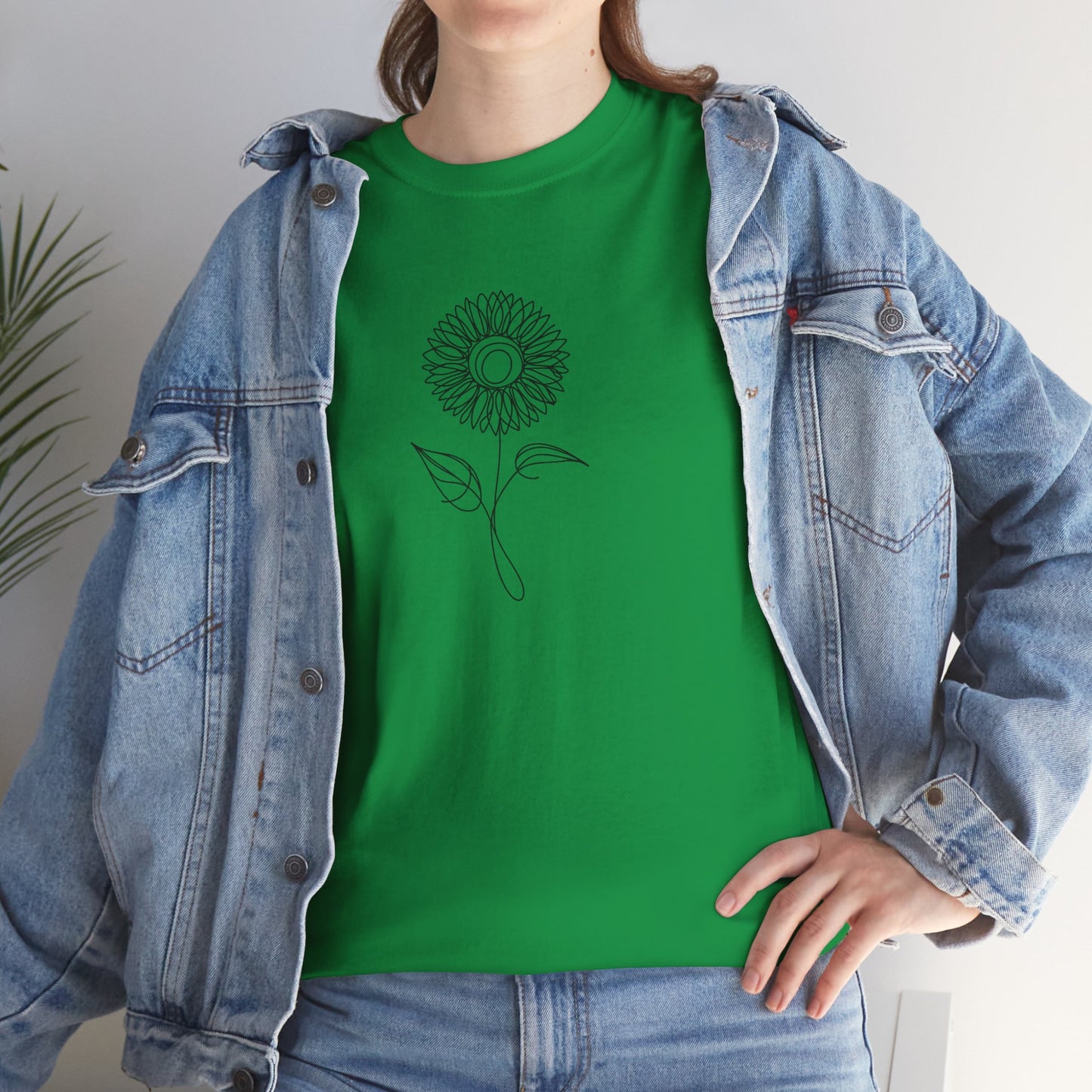 Sunflower Line Drawing - "The Continuous Sunflower" | unisex Shirt