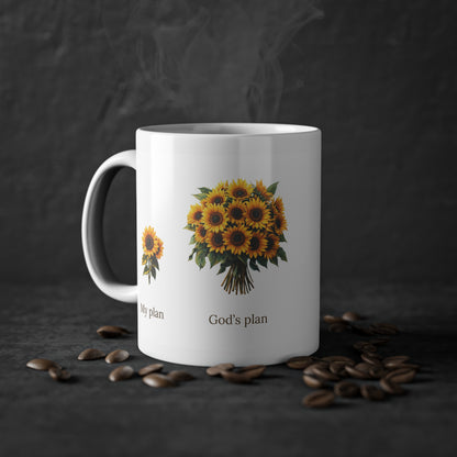 EU - "My plan vs. God's plan" Sunflower Coffee Cup