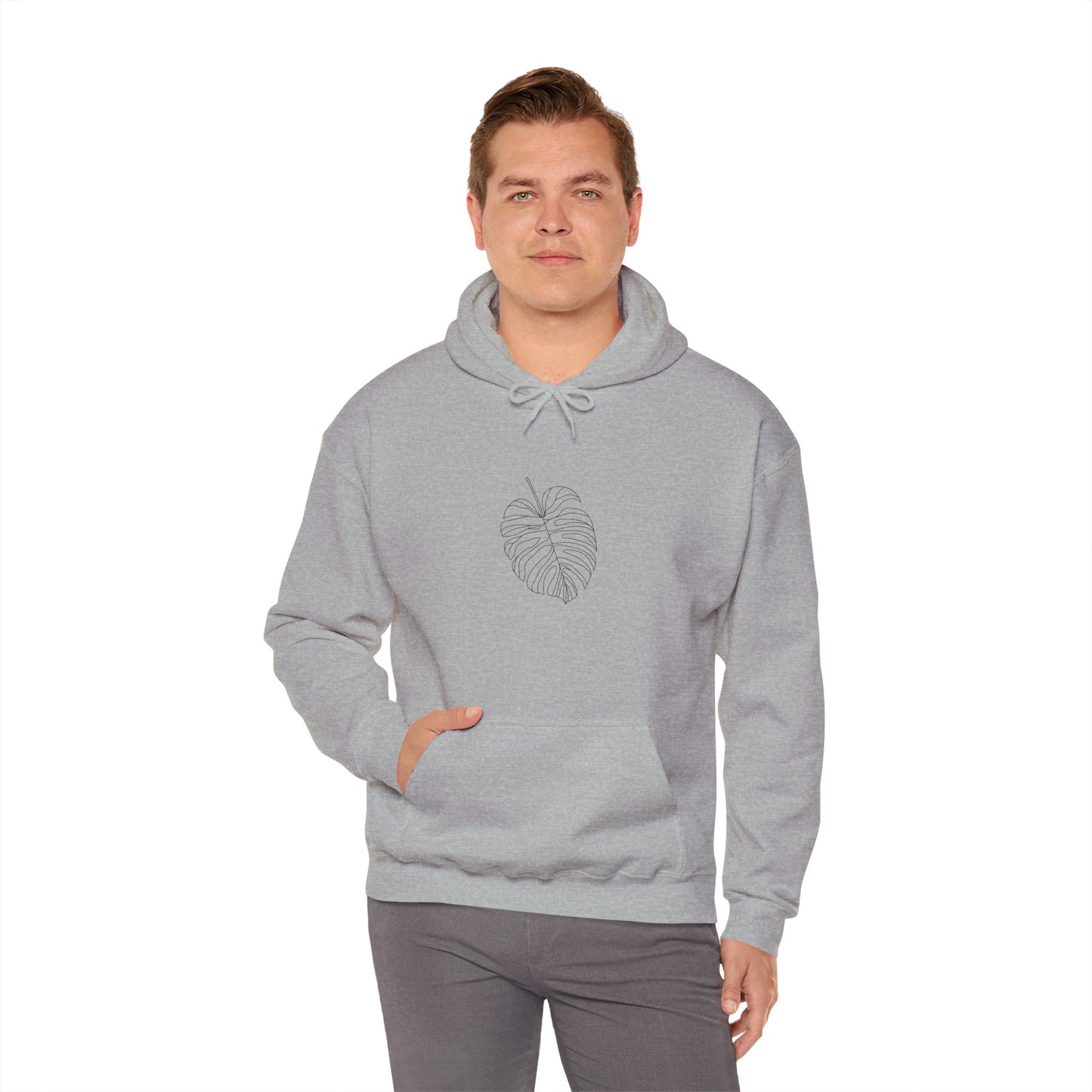 EU - Monstera Line Drawing - "The Continuous Monstera" | unisex Hoodie
