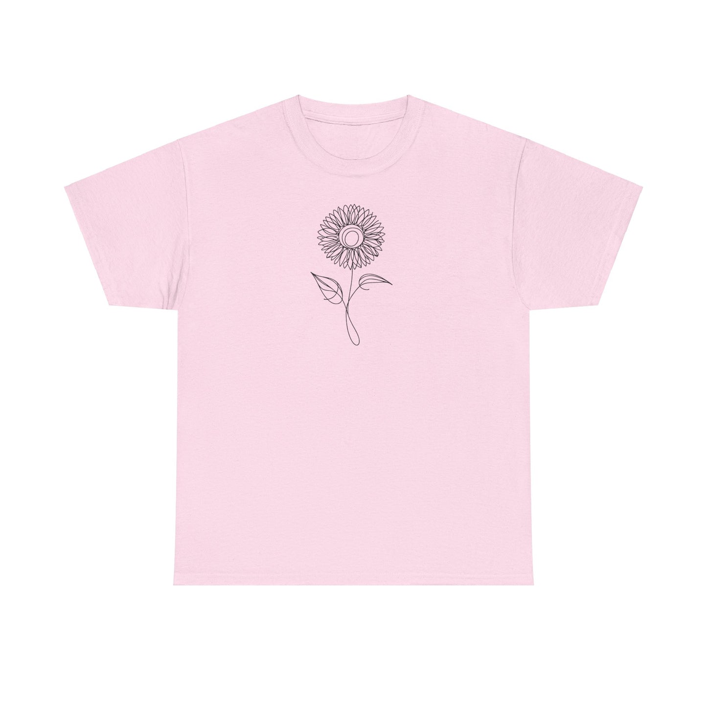 EU - Sunflower Line Drawing - "The Continuous Sunflower" | unisex T-Shirt