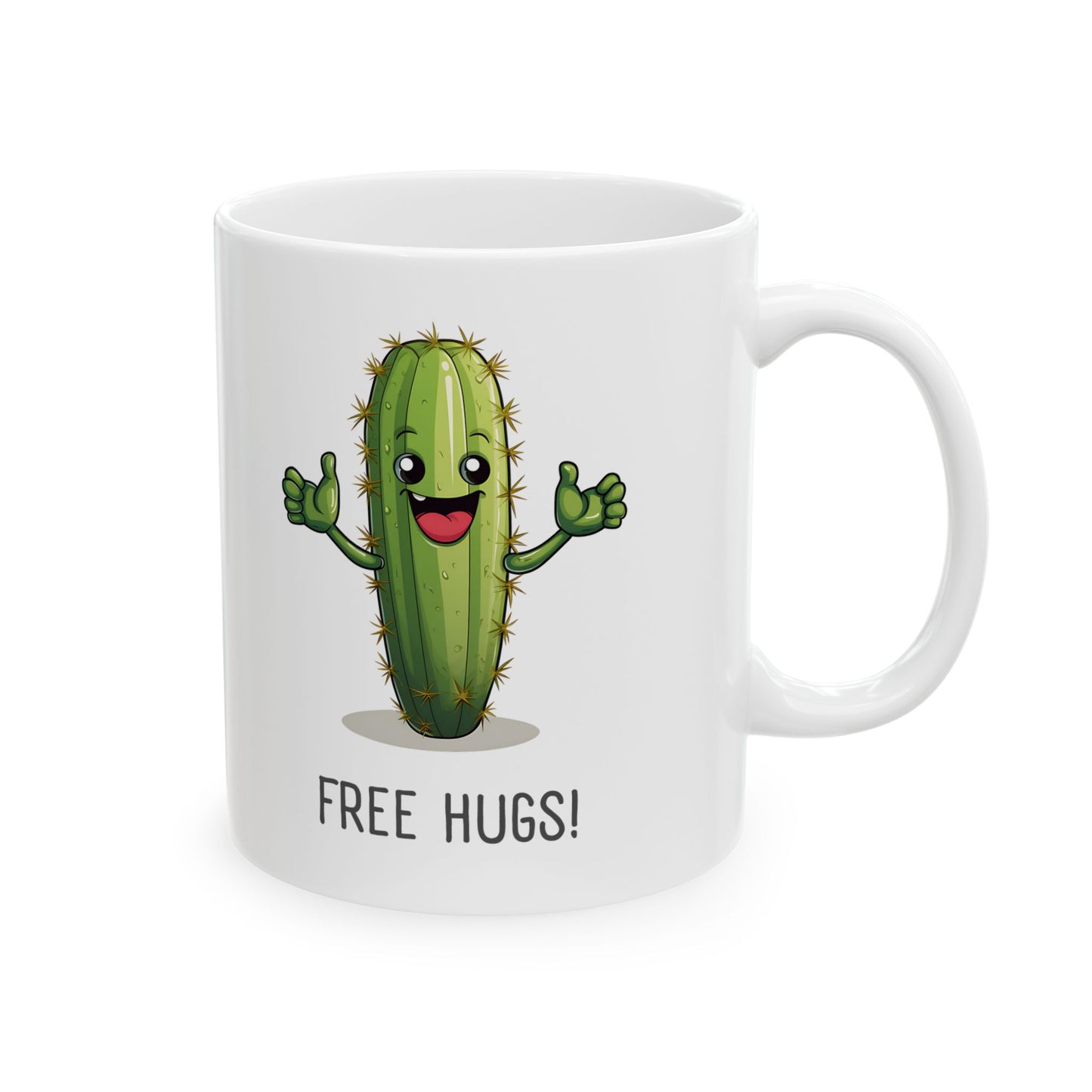 "Free Hugs" Cactus Coffee Mug