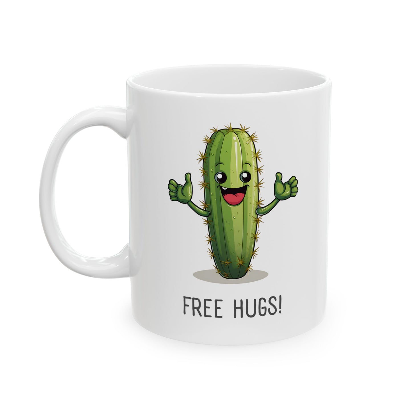 "Free Hugs" Cactus Coffee Mug