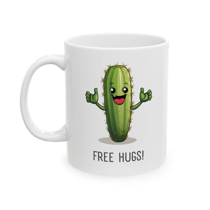 "Free Hugs" Cactus Coffee Mug