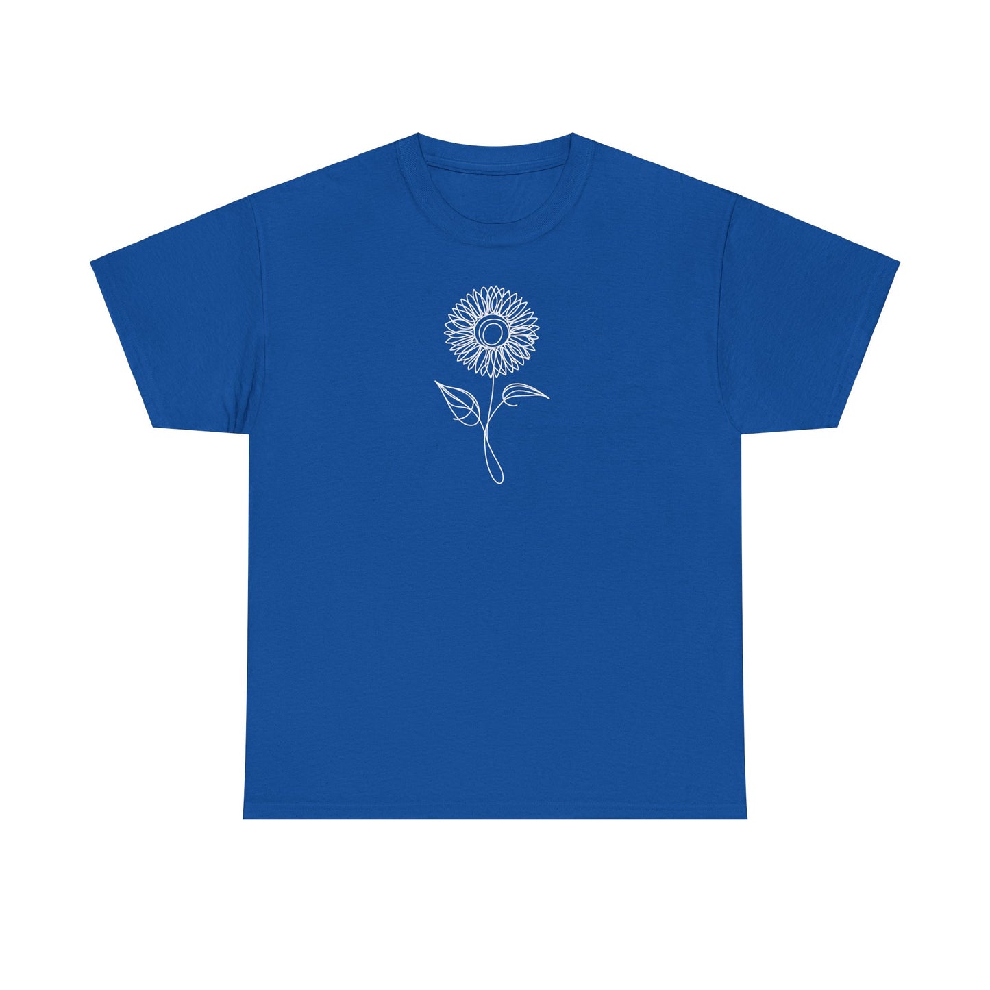 EU - Sunflower Line Drawing - "The Continuous Sunflower" | unisex T-Shirt