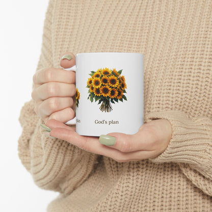 "My plan vs. God's plan" Sunflowers Coffee Mug