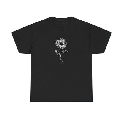 Sunflower Line Drawing - "The Continuous Sunflower" | unisex Shirt