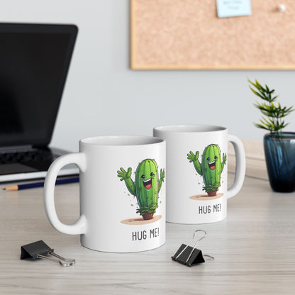 "Hug Me" Cactus Coffee Mug