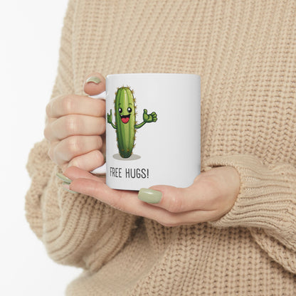 "Free Hugs" Cactus Coffee Mug