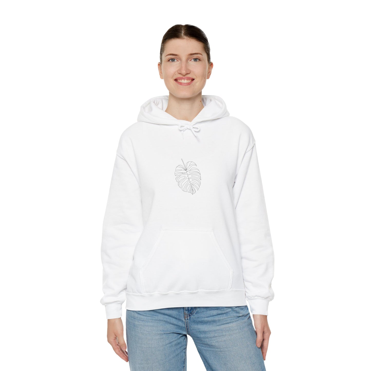 Monstera Line Drawing - "The Continuous Monstera" | unisex Hoodie