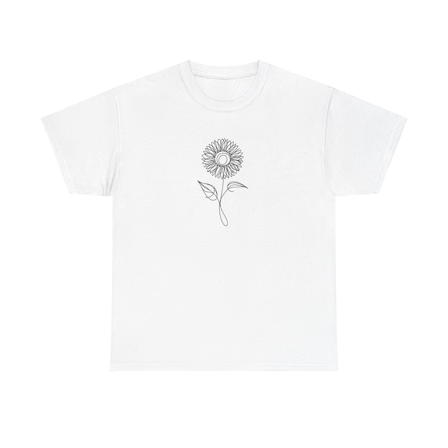 Sunflower Line Drawing - "The Continuous Sunflower" | unisex Shirt