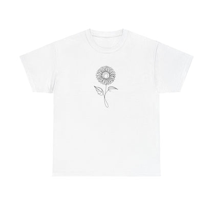 Sunflower Line Drawing - "The Continuous Sunflower" | unisex Shirt