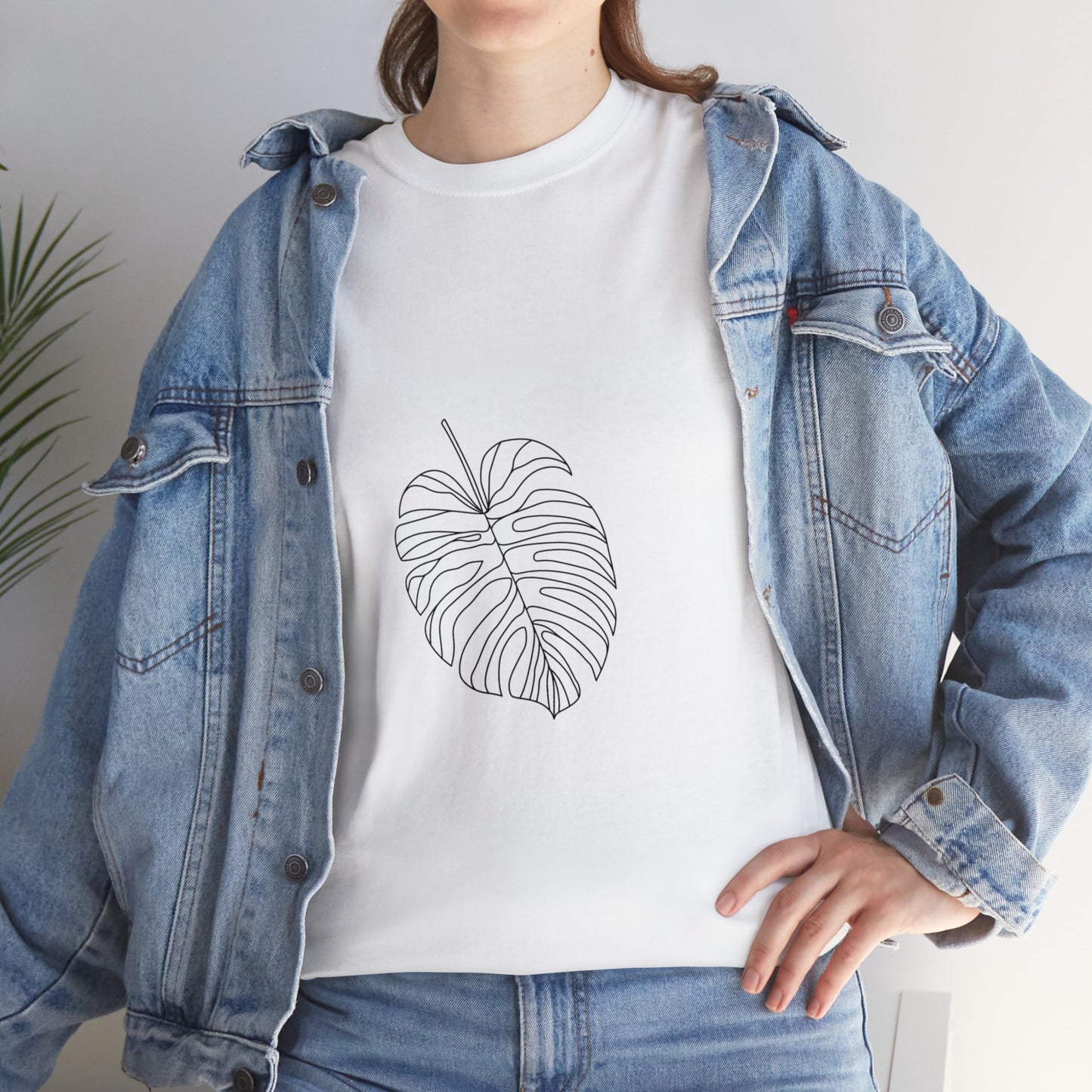Monstera Line Drawing - "The Continuous Monstera" | unisex Shirt