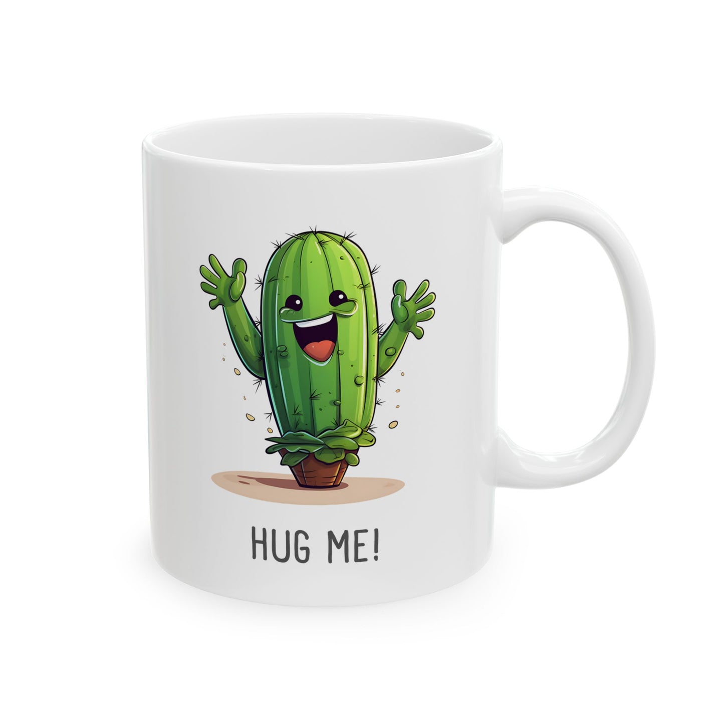 "Hug Me" Cactus Coffee Mug