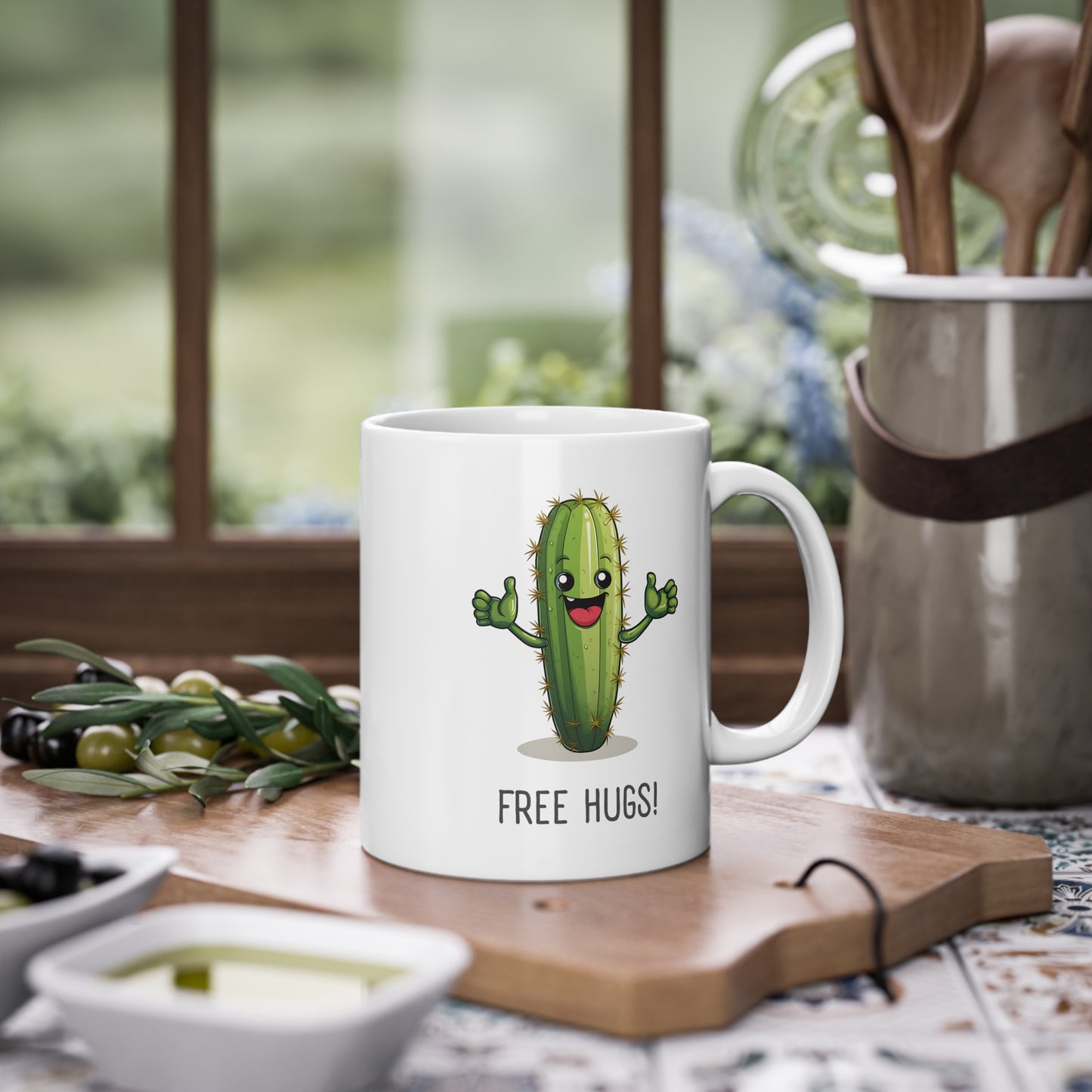 EU - "Free Hugs" Cactus Coffee Cup