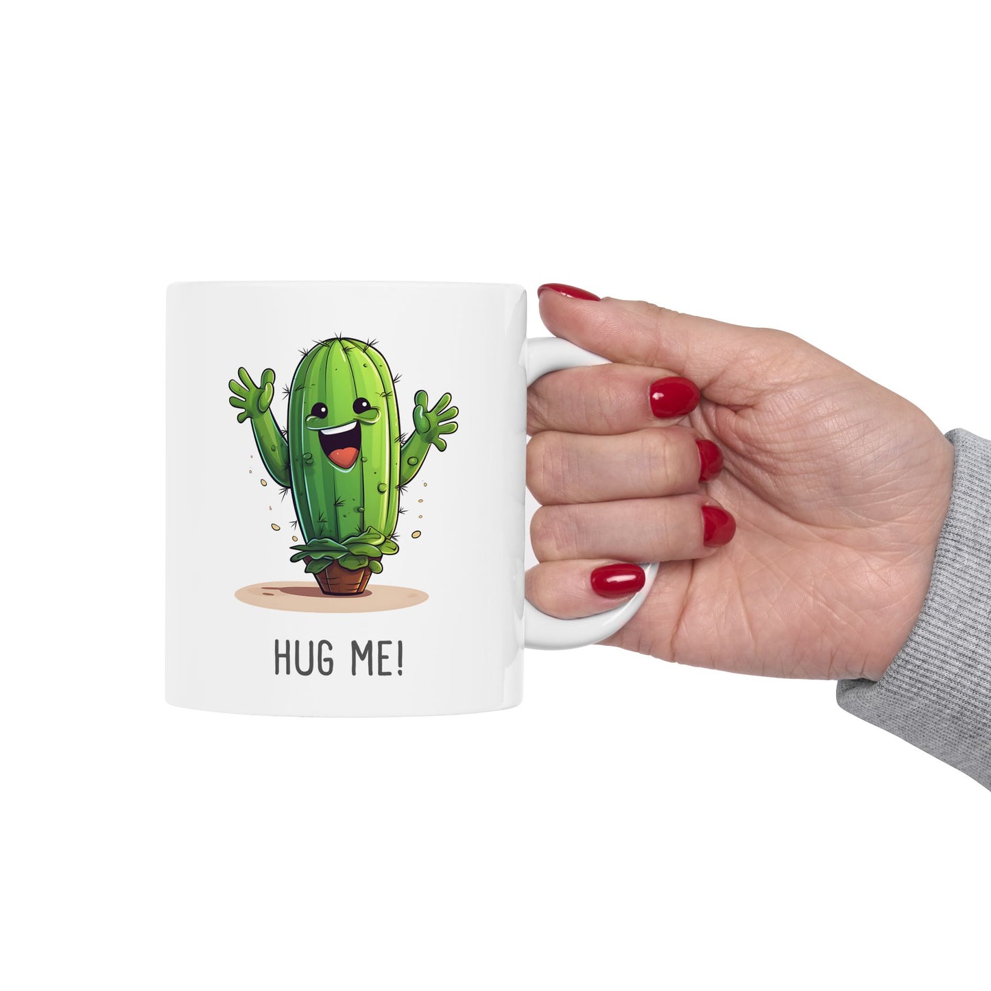 "Hug Me" Cactus Coffee Mug