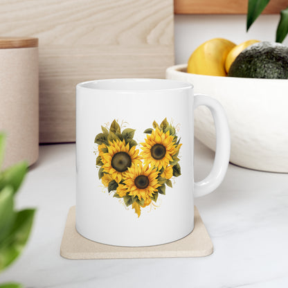 "The Heart of Sunflowers" | Coffee Mug