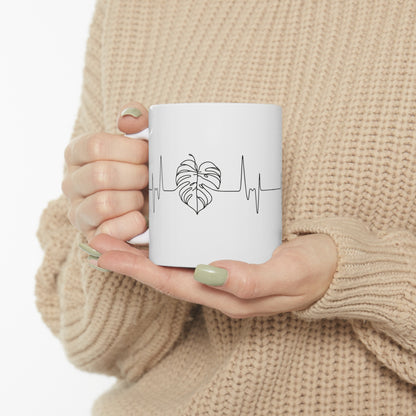"The Monstera Heartbeat" | Coffee Mug