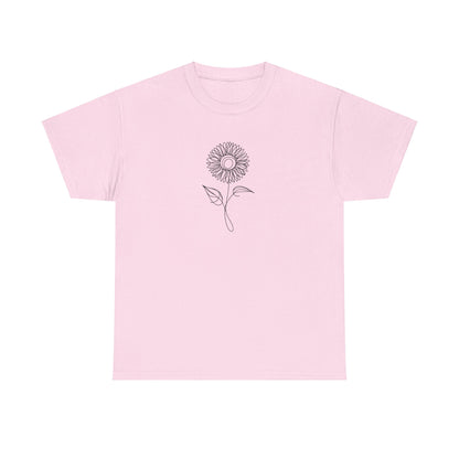 Sunflower Line Drawing - "The Continuous Sunflower" | unisex Shirt