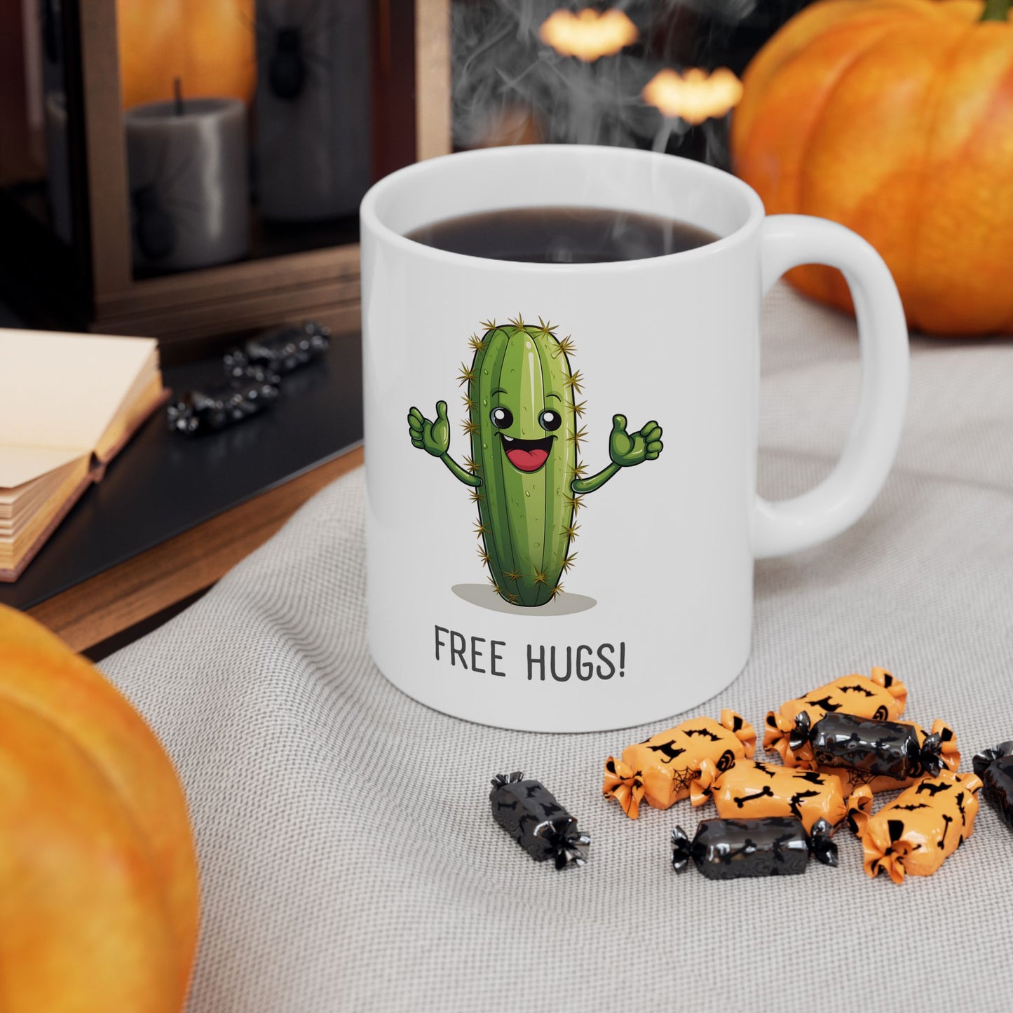 "Free Hugs" Cactus Coffee Mug