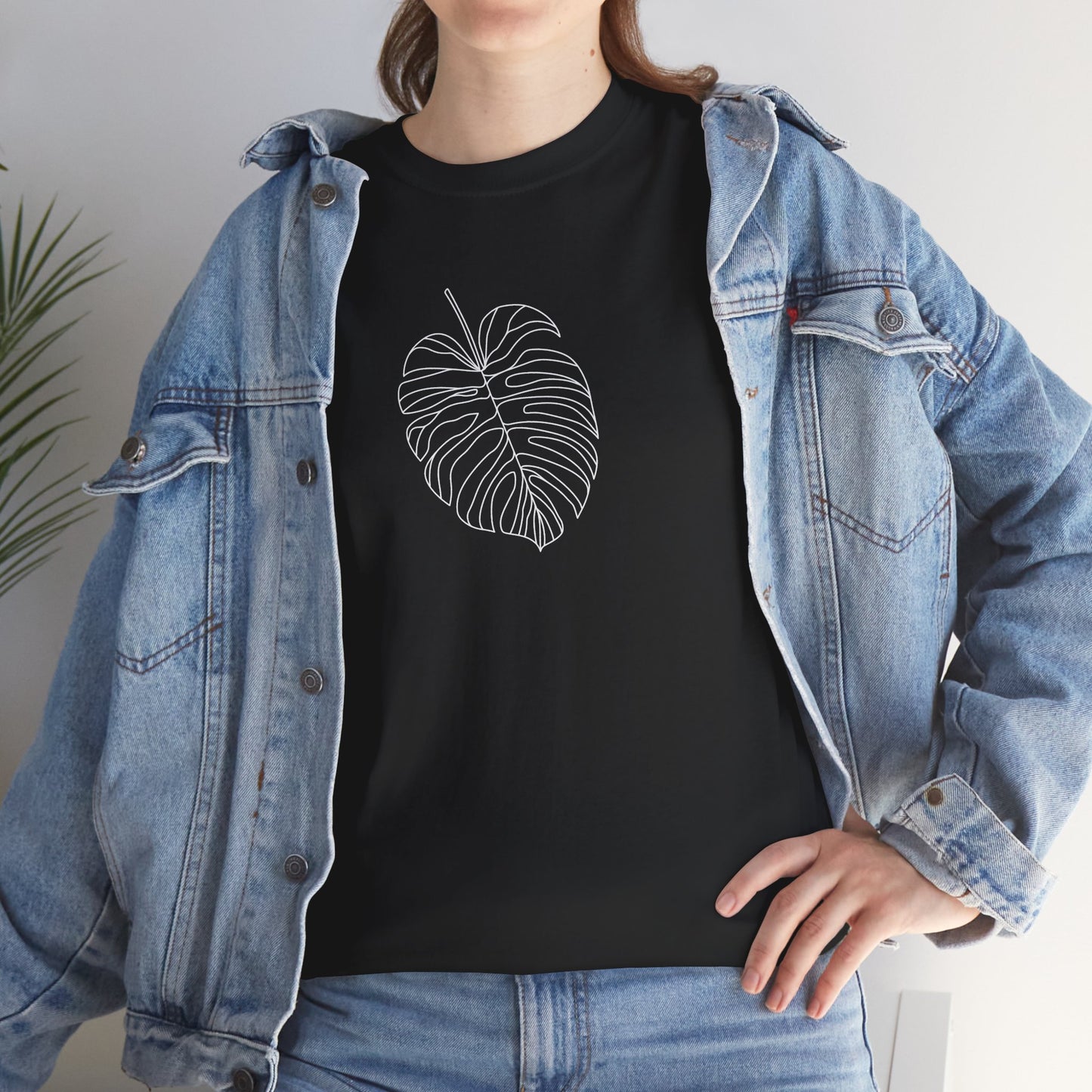 EU - Monstera Line Drawing - "The Continuous Monstera" | unisex T-Shirt