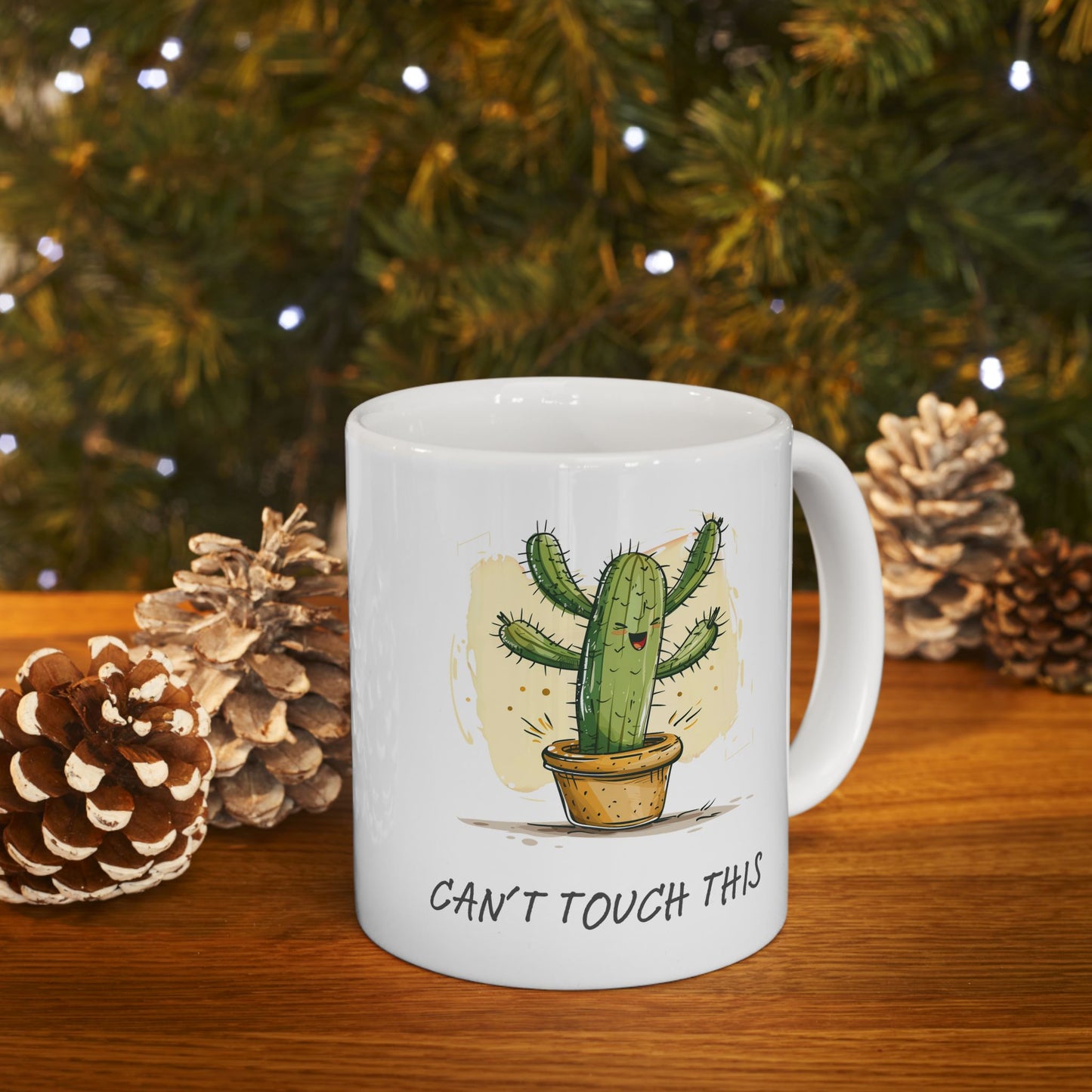 "Can't Touch This" Cactus Coffee Mug