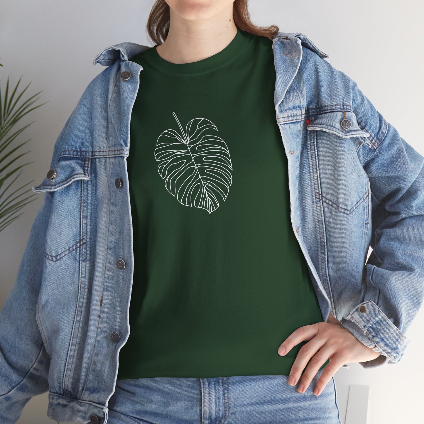 EU - Monstera Line Drawing - "The Continuous Monstera" | unisex T-Shirt