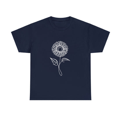 Sunflower Line Drawing - "The Continuous Sunflower" | unisex Shirt