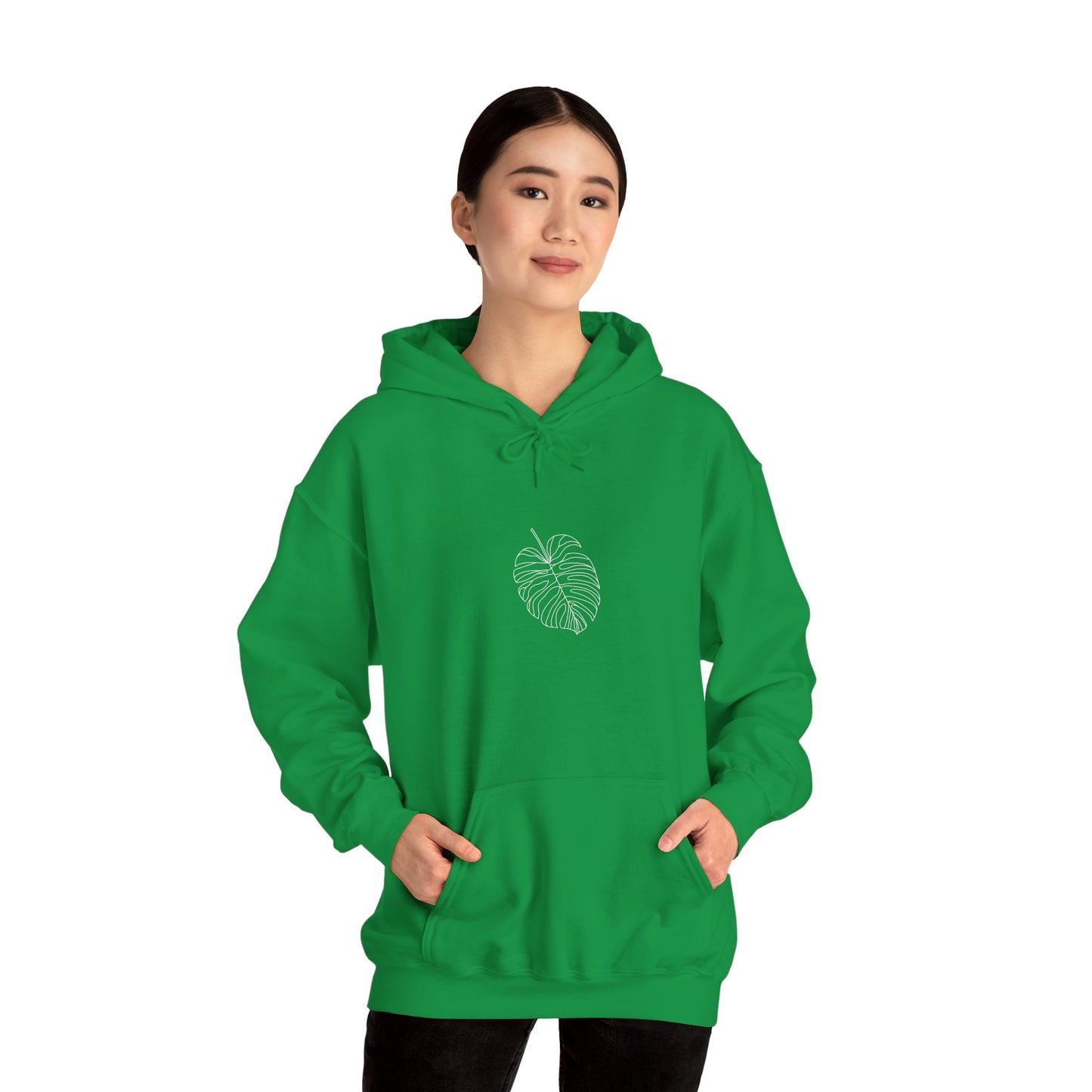 EU - Monstera Line Drawing - "The Continuous Monstera" | unisex Hoodie