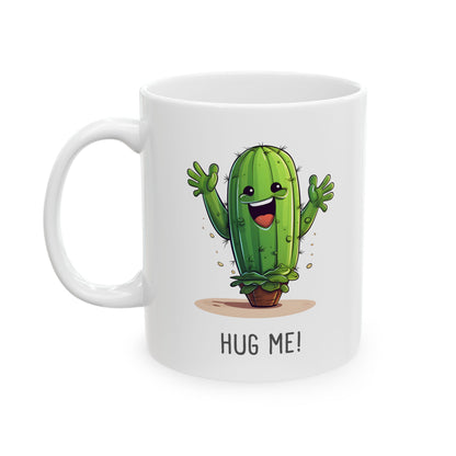 "Hug Me" Cactus Coffee Mug