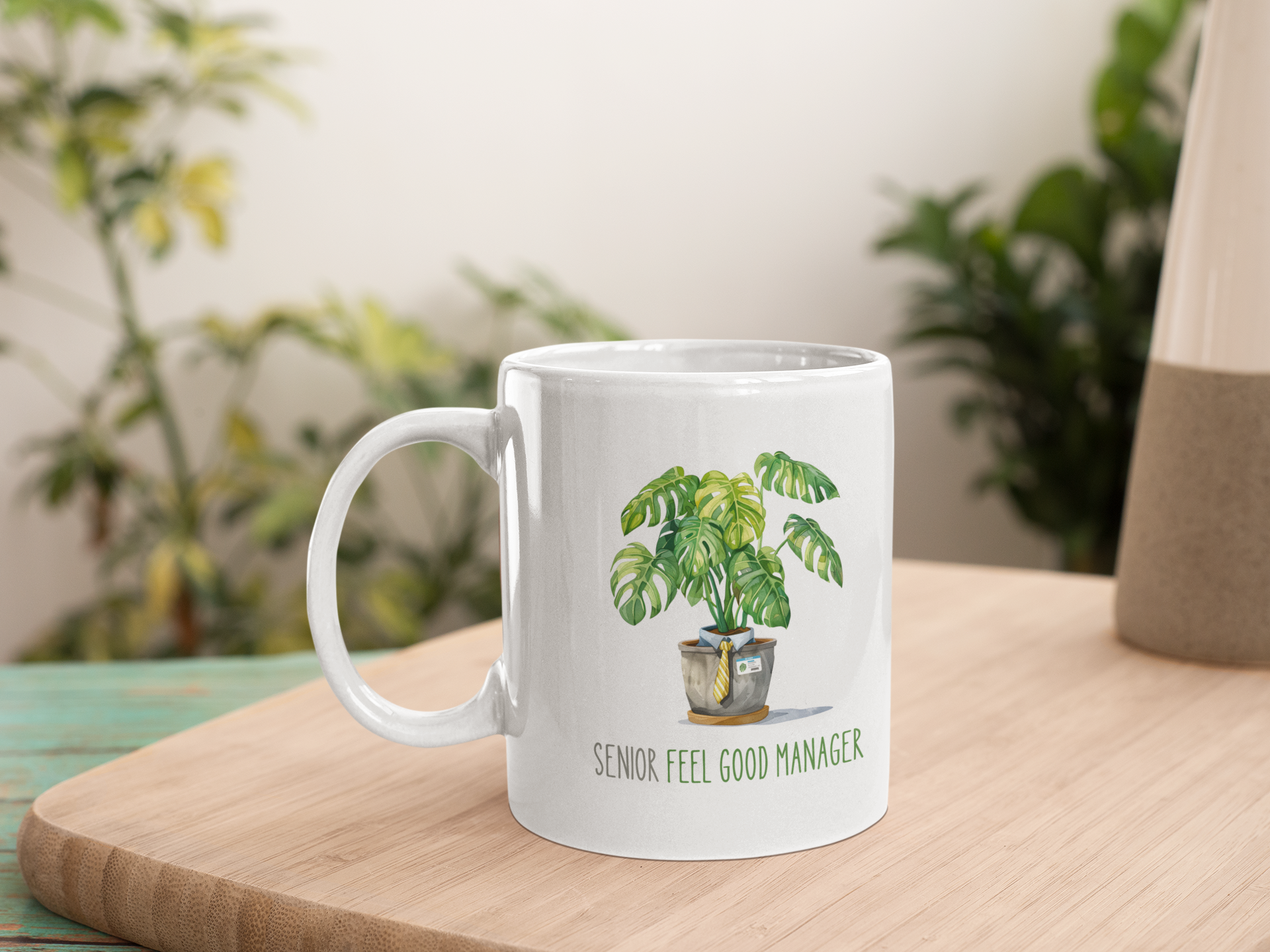 Funny Plants Coffee Mugs Cover Mockup